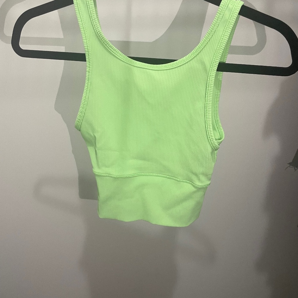 Lululemon Scream Green Power Pivot Tank